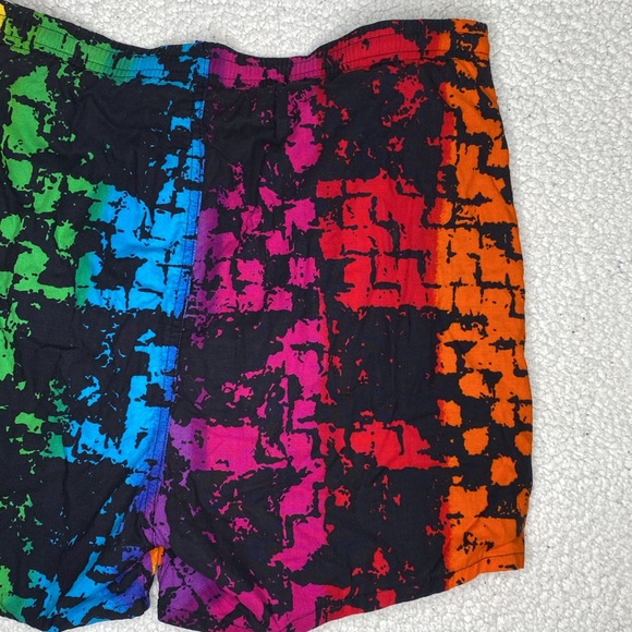 Vintage Ocean Pacific OP Tie Dye Swim Trunks: Size Large - Picture 5 of 8